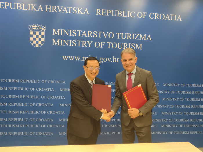 中克兩國旅游部門簽署《中華人民共和國文化和旅游部與克羅地亞共和國旅游部關(guān)于專項(xiàng)旅游合作的諒解備忘錄》(圖1)